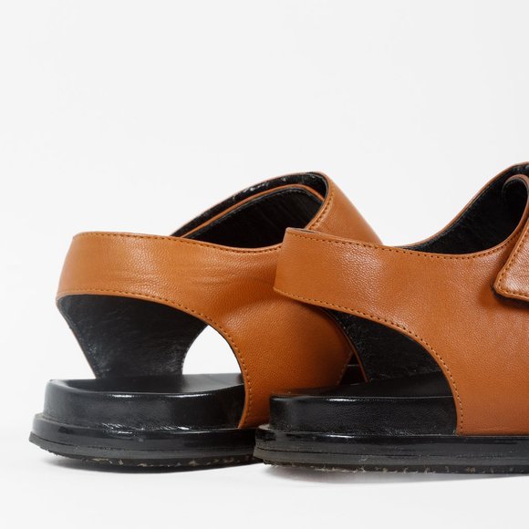 Marni Fussbett Brown Leather Sandals - Picture 6 of 10